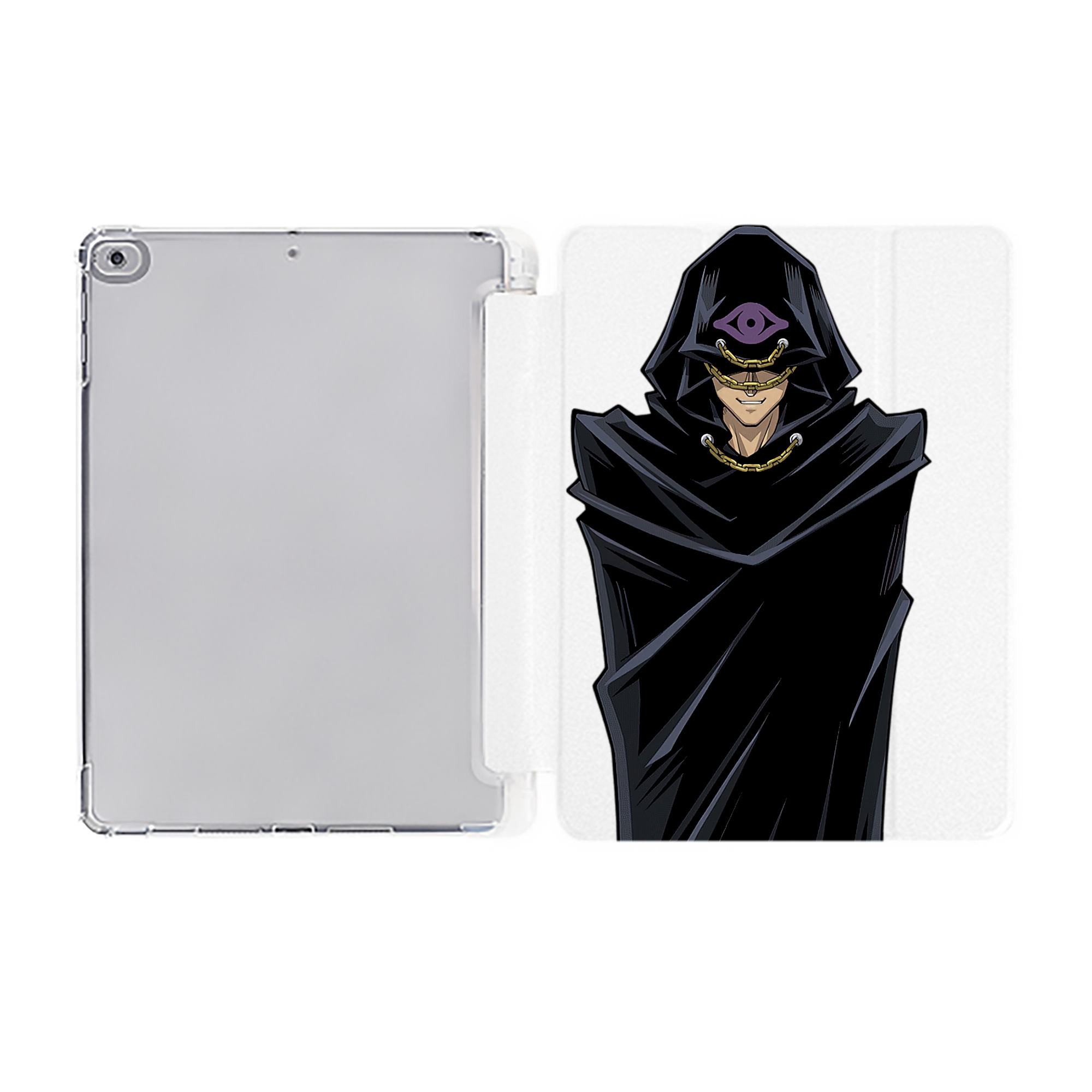 （画像用） 遊☆戯☆王 Yu-Gi-Oh! IPad ケース ペン収納付き 三つ折りスタンド PUレザー×シリコン 対応機種9.5/10.5/10.9インチ